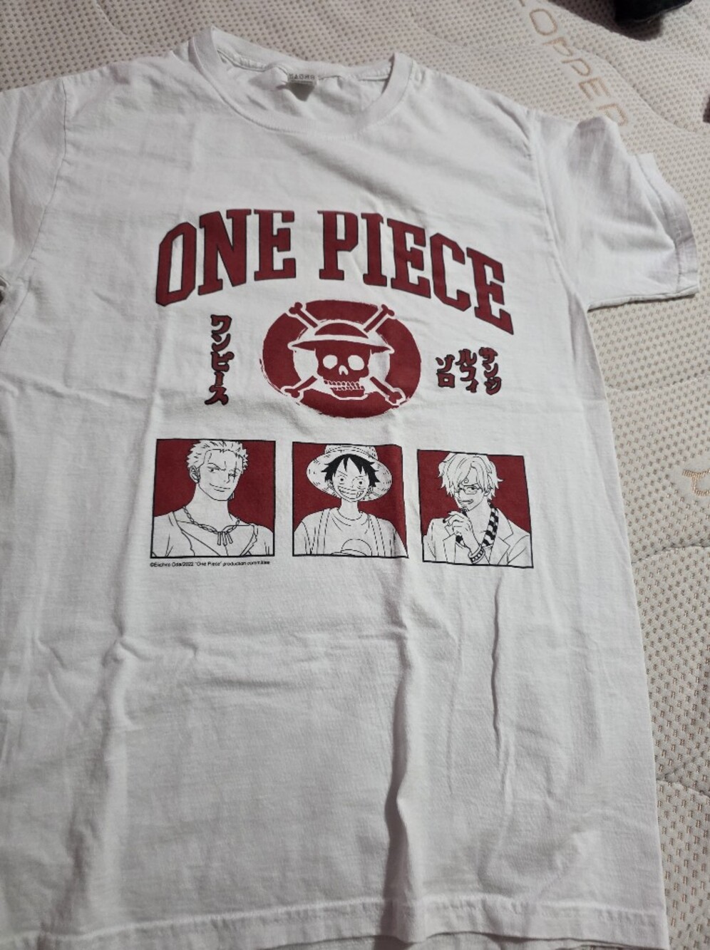One piece White Graphic Tee